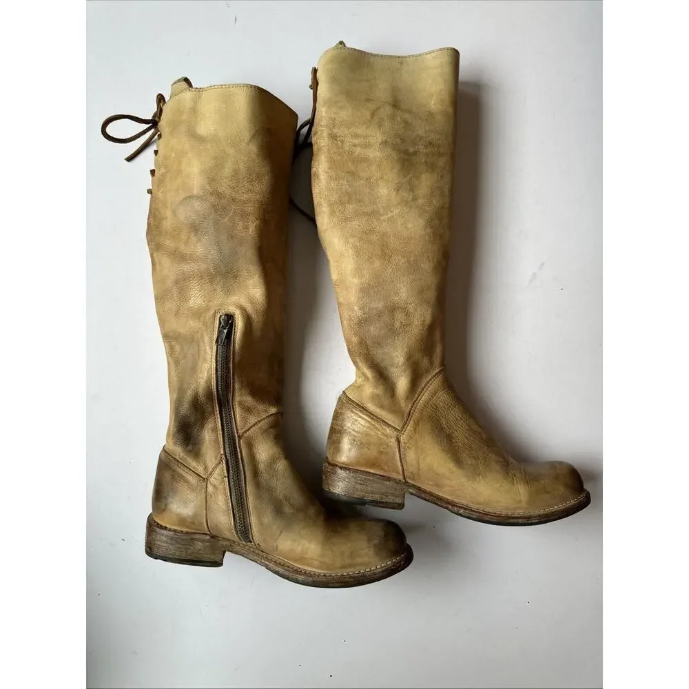 Bed Stu Leather Knee-high Riding Boots Size 6.5 - Picture 5 of 10